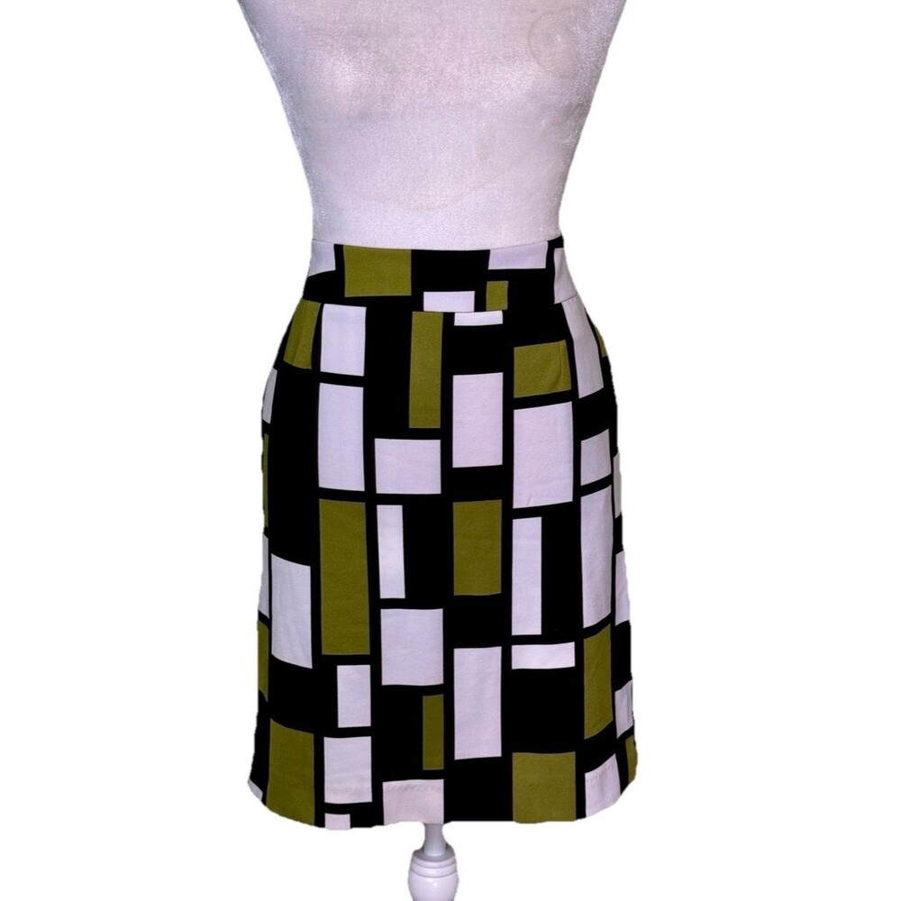 Women’s Retro Mid-Century Modern Color Block Skirt High Waist Pencil Office‎ 10